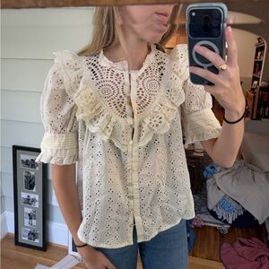 NWT Anthro Love the Label Eyelet Lace Too
